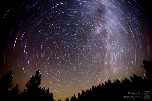 Star Trails along the northern coast of California